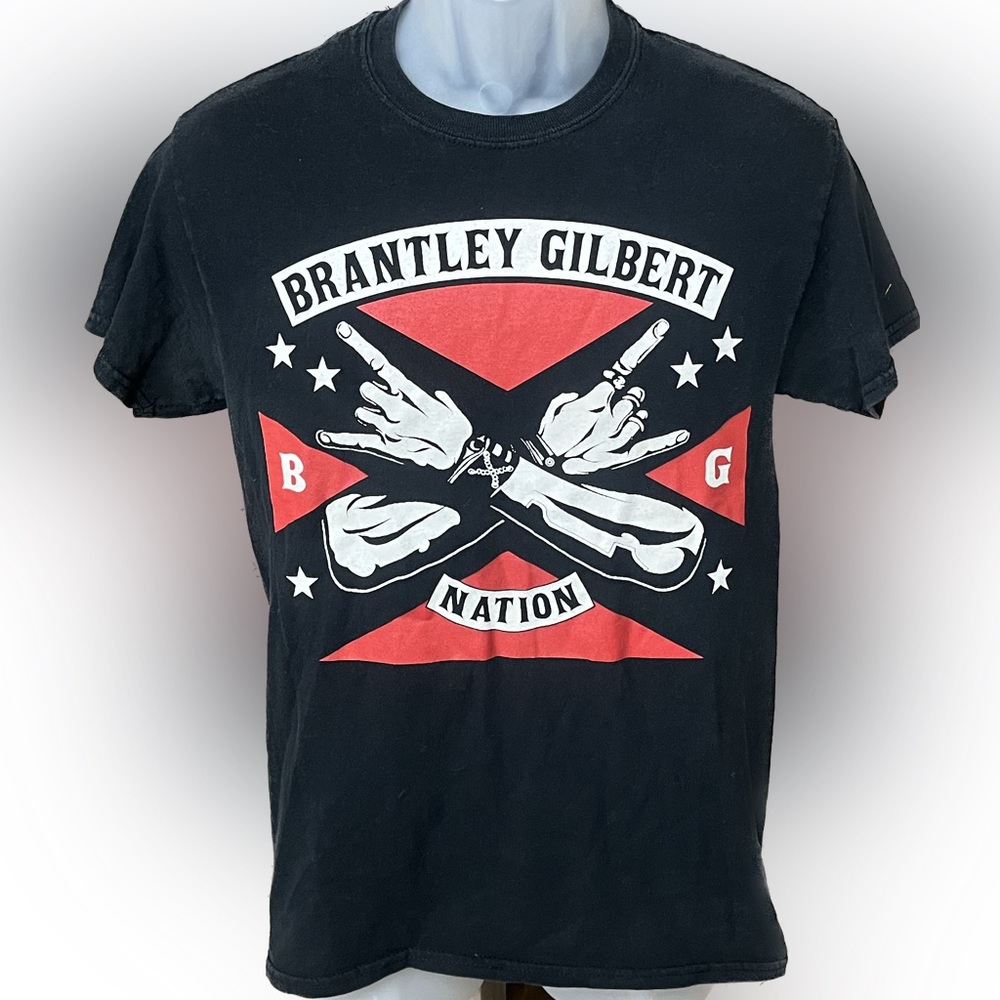 Vintage Brantley Gilbert Nation Tee Stone Cold Country By The Grace Of God Small